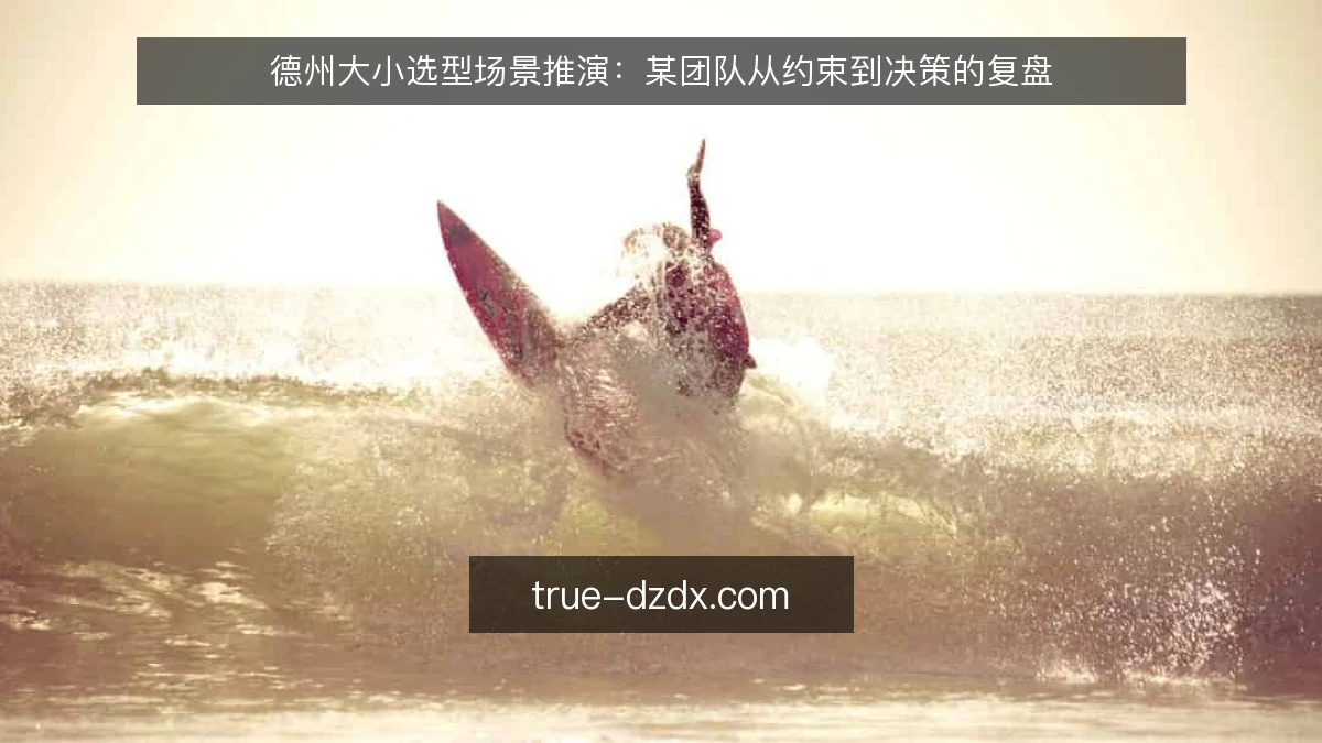 德州大小选型场景推演:某团队从约束到决策的复盘