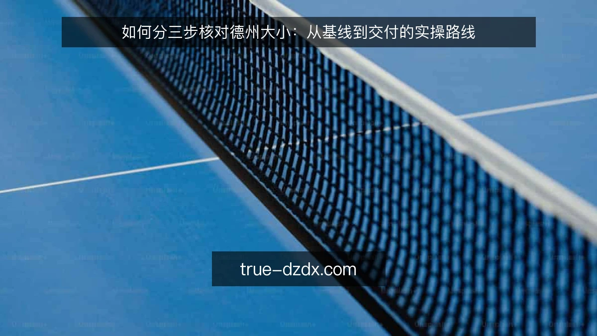 如何分三步核对德州大小：从基线到交付的实操路线
