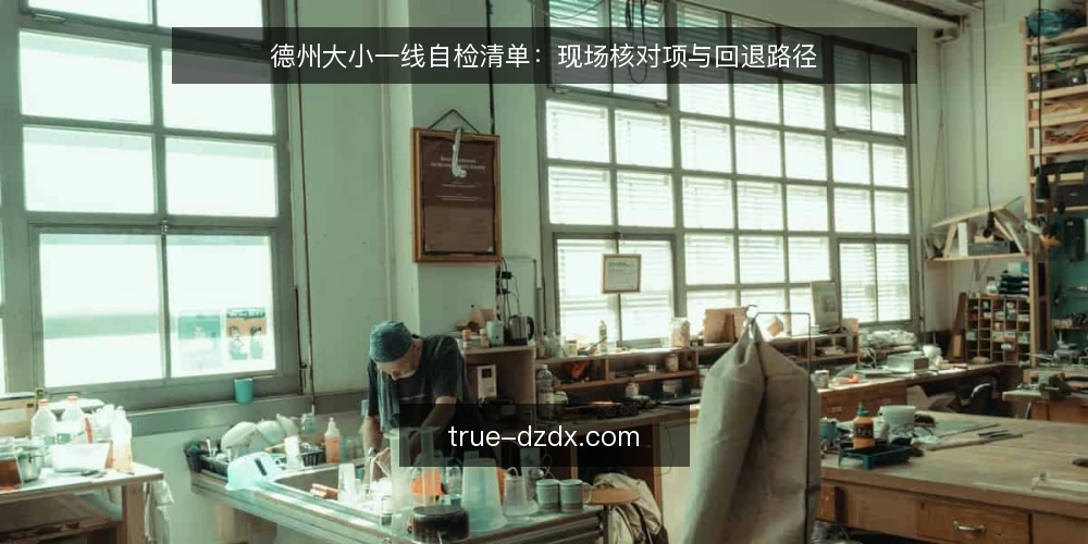德州大小一线自检清单：现场核对项与回退路径 — 现场先看哪些信号 配图
