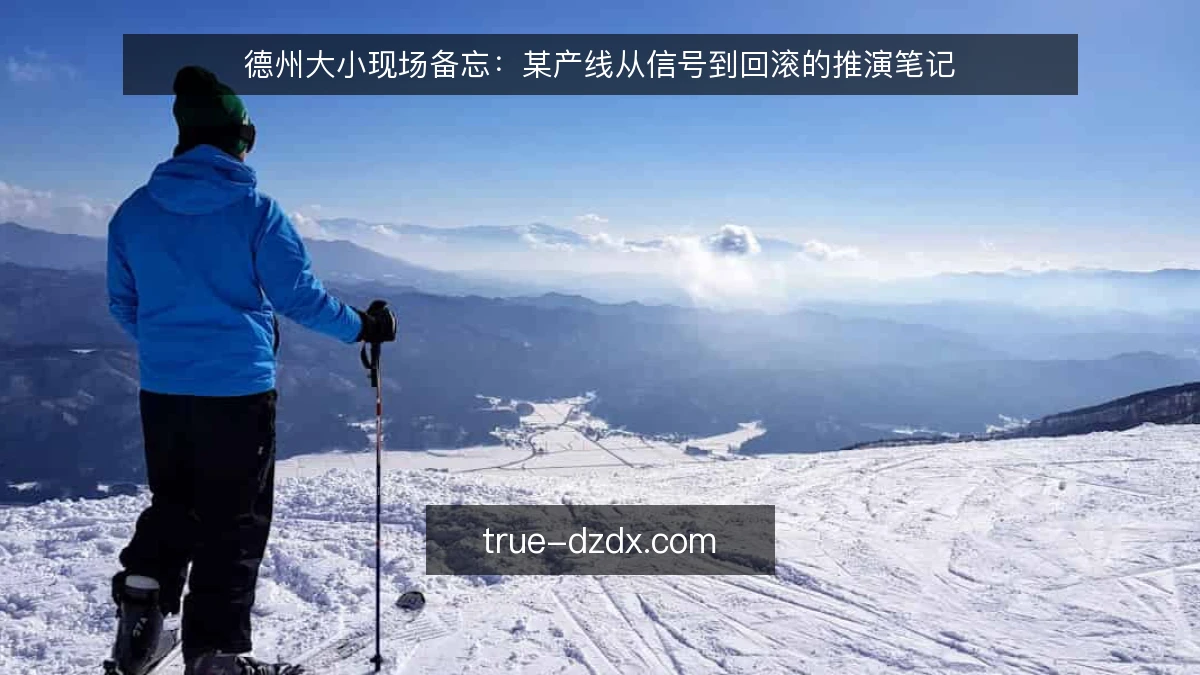 德州大小现场备忘:某产线从信号到回滚的推演笔记